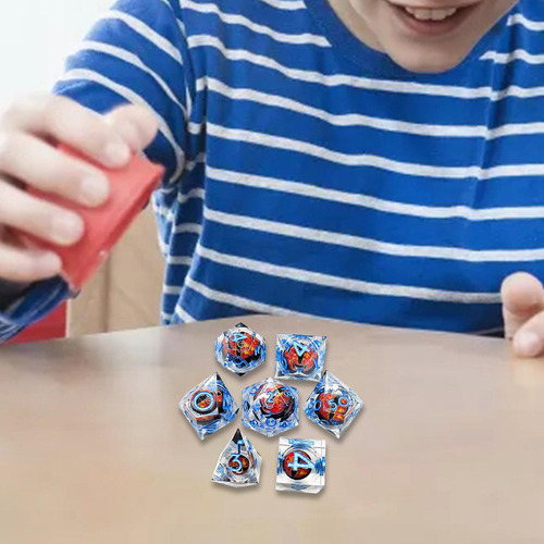 Juego De 7 Piezas De Dados De Ojo De Dragón Estilo B