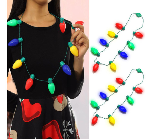 Collar De Accesorios Navideños Con 9 Bombillas Led