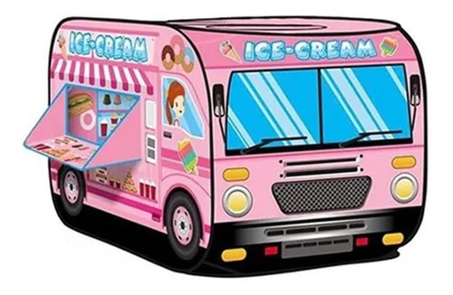 Pelotero Infantil Ice Cream Nena Exterior Interior Bus Juego