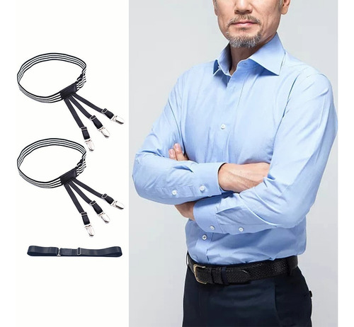 Sujetadores Elásticos Camisa Genérica Hombres Talla Única Color Negro