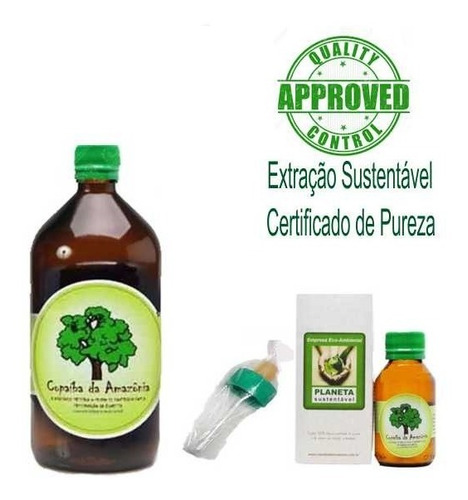 Óleo Copaíba Da Amazônia 1 Litro 100% Puro+100 Ml Brinde