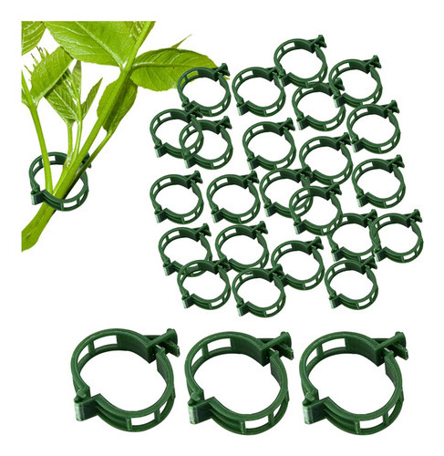 300 Clip Anillo Gancho Tutoreo Soporte Plantas Ramas Enredad