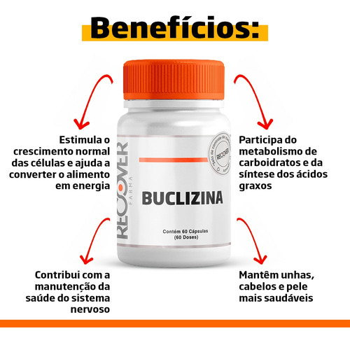 Buclizina 25 mg - 60 cápsulas de sabor natural
