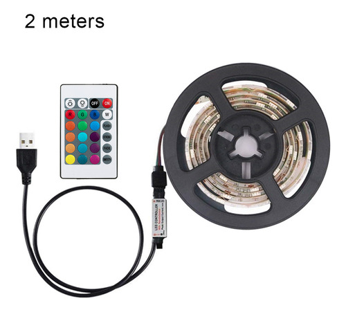 Tira De Luz Led Con Control Remoto, Alimentada Por Usb, 16