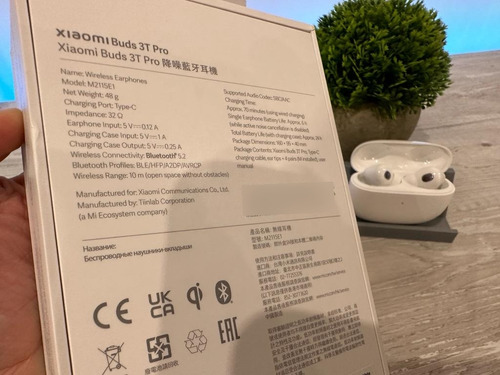Auriculares Inalambricos Xiaomi Buds 3t Pro Bluetooth Blanco