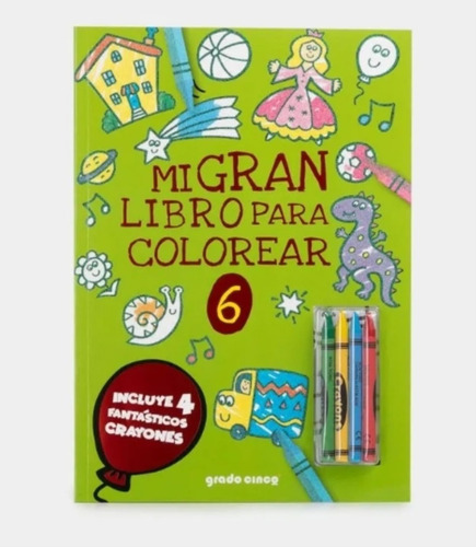 Mi Gran Libro Para Colorear 6, De Anonimo., Vol. 1. Editorial Igloo Books Ltd., Tapa Tapa Blanda En Español