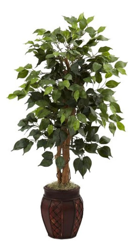 Casi Natural 5929 44 PuLG. Árbol De Ficus Con Jardinera Deco
