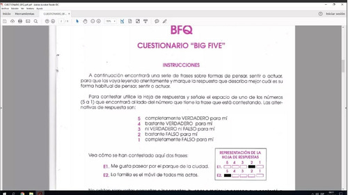 Personalidad the test big five de Test de