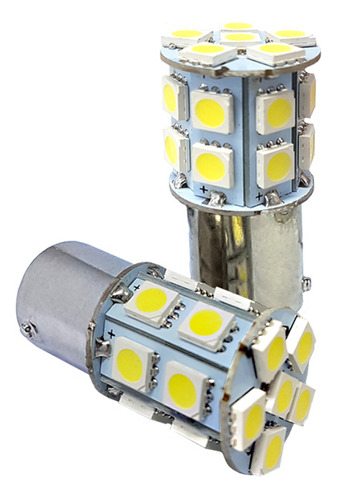 Par De Ampolletas Led 12v. Ba15s. 20x5050 Smd White