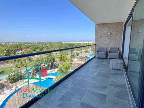 Cad Altamar Victory 402. ¡confort Y Estilo En Acapulco Diamante! Departamento Con Terraza Y Vista A Las Áreas Comunes