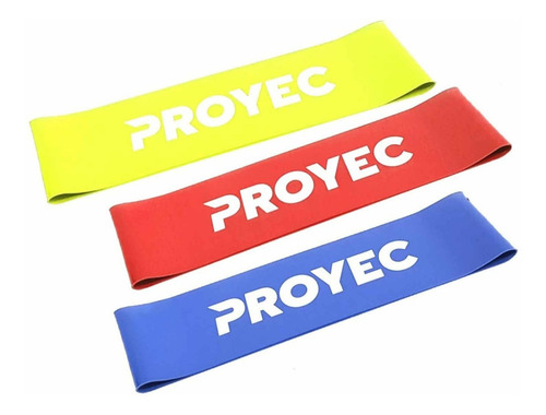 Imagen 1 de 8 de Kit X3 Bandas Circulares Latex Proyec Fitness 3 Tensiones