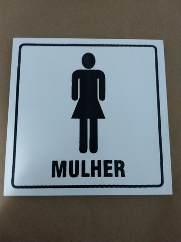 Placa Banheiro Feminino Em Cerâmica