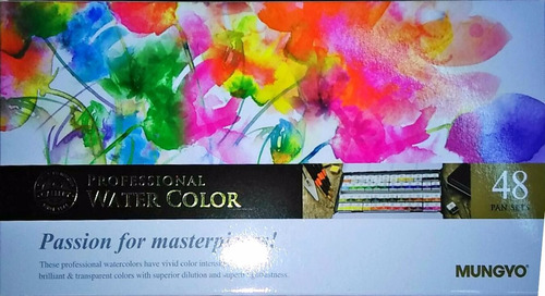 Acuarelas Profesionales Mungyo Gallery X 48 Colores Lata