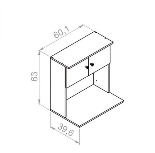 Imagen 4 de 9 de Mueble Porta Microondas Alacena Organizador Colgante Dielfe