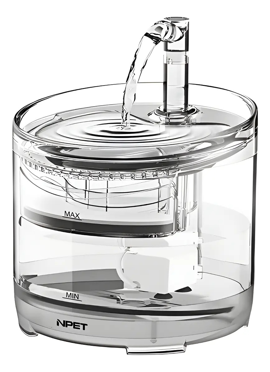 Fuente de Agua para Gatos Your Pet Transparente Oscuro Filtro Interactivo
