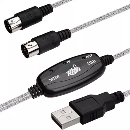 2m teclado para pc usb midi cabo conversor para música cabo de