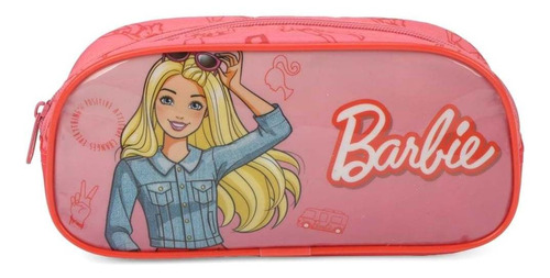 Estojo Barbie Luxcel Escolar Infantil Simples Ei38184bb