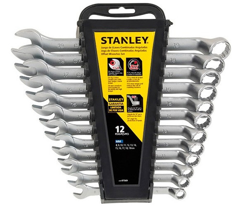 Juego Llaves Combinadas Acodadas Stanley 12pz Stmt97569