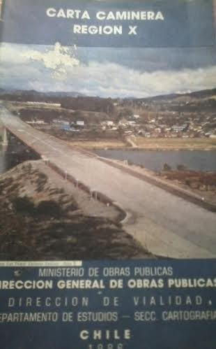 Carta Caminera Región X / Chile 1986