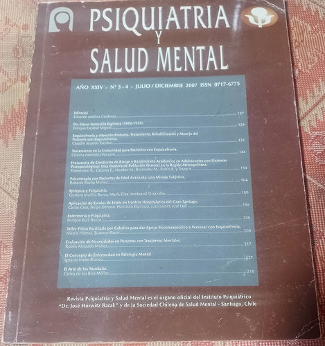 Revista Psiquiatra Y Salud Mental.