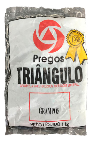 Grampo Polido Para Cerca Farpada E Lisa 9x1 1kg - Triângulo