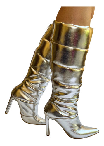 Imagen 4 de 8 de Bota Mujer Felipe Rentería Acolchada Tacón 10cm