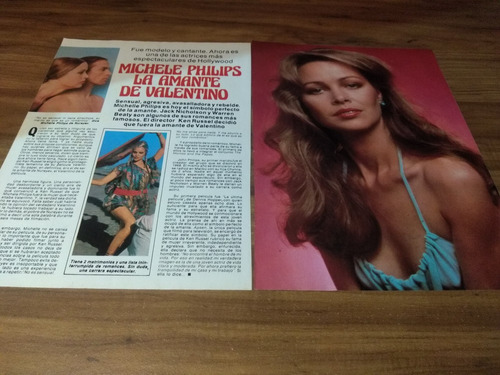 (o158) Michelle Philips * Clippings Revista 2 Pgs * 1980