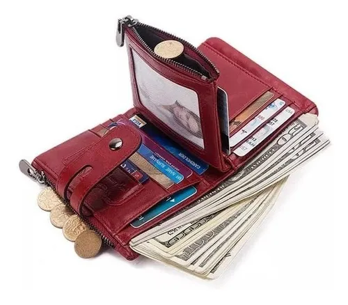 Cartera Jeep Kavis Bonwe 100 Piel Genuina Con Monederos