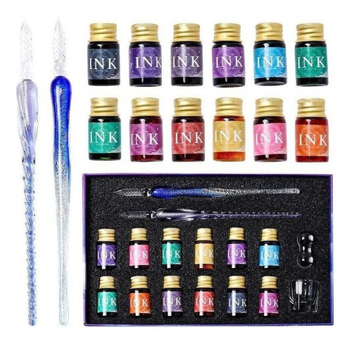 Conjunto De Tinta Para Caneta De Imersão Em Vidro, Caneta