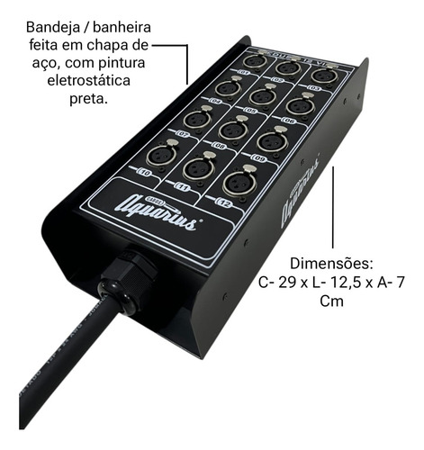 Multicabo Com Medusa 12 Vias Cabos Aquarius - 35 Metros