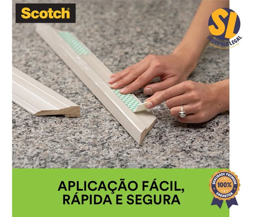 Imagem 3 de 5 de Fita Dupla Face Fixa Forte P/ Quadro Espelho 24mmx1,5m 3m