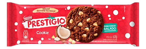 Biscoito Cookie Prestígio Nestlé Pacote 60g