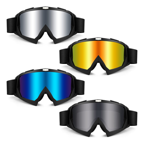 Tallew Paquete De 4 Gafas De Motocross, Gafas De Motocicleta