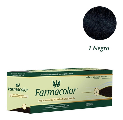 Imagen 1 de 3 de Farmacolor Indiv. Negro N° 1 X 1 Estuche. De Fábrica.