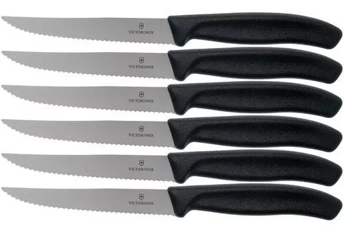 Set 6 Cuchillos Victorinox Negro 11cm 6.7233.6 Para Carne – CASA Y