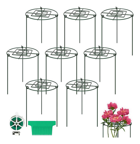 3 Estacas De Soporte Para Peonías Que Crecen A Través De Aro