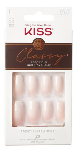 Uñas Glue-on Kiss Classy - Be You To