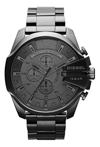 Diesel Mega Chief Reloj Cronógrafo De Cuarzo De Acero Inoxid