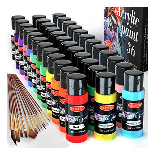 Kits De Pintura  Juego De Pintura Acrílica De 36 Colores, Bo