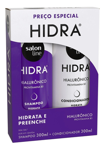 Shampoo E Condicionador Salon Line Hidra Hialurônico 300ml
