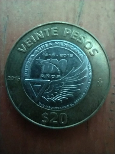 Moneda De 20 Pesos Conmemorativa Fuerza Aérea Mexicana