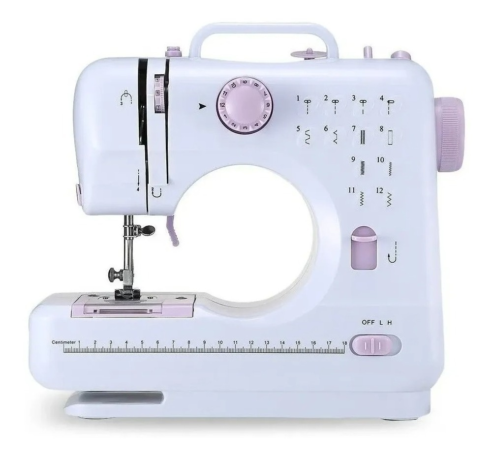 Maquina De Coser Mini Multifuncional Sm-505l Color Blanco 110V/220V