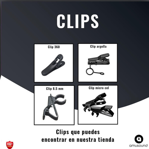 Clip Micrófono Celular Solapa + Espuma Cortaviento X 2