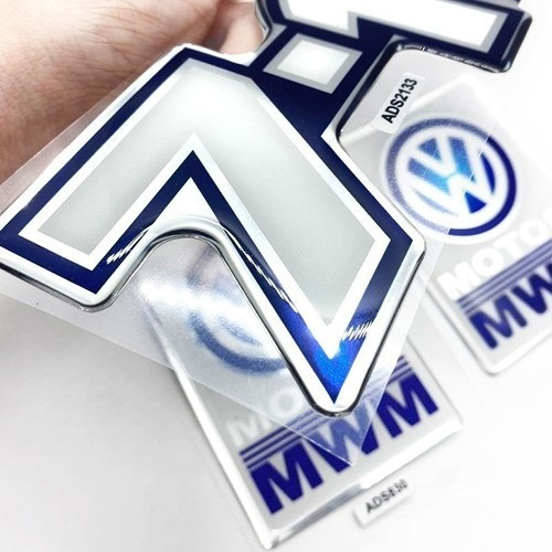 Imagem 3 de 5 de Kit Adesivos 7-110 Emblemas Caminhão Volkswagen Alto Relevo