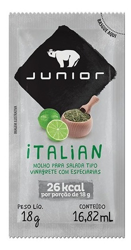 Molho Italian Junior Sache 18g Caixa 180 Unidades