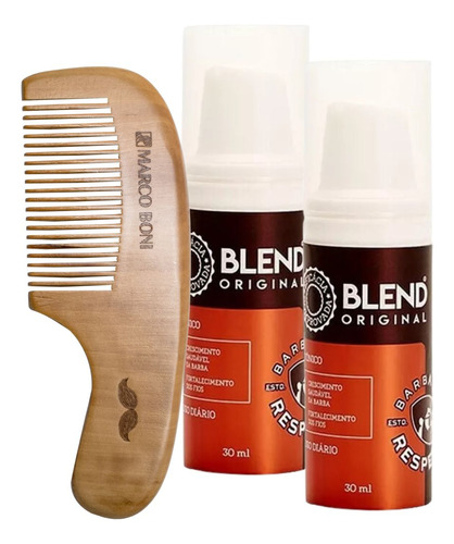 Produto Crescer Barba Blend Original + Pente Brinde Kit C/2