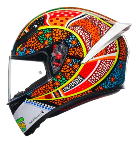 Capacete Agv K1s Dreamtime Azul Esportivo Moto Masculino