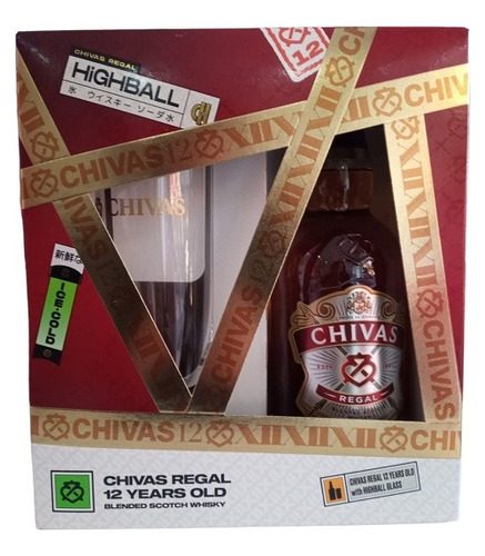 Whisky Blended Scotch Chivas Regal 12 Años + Vaso Regalo