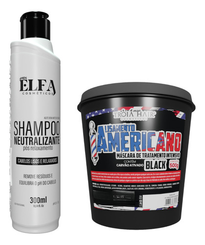 Alisamento Americano Black 500g+ Shampoo Neutralizante 300ml