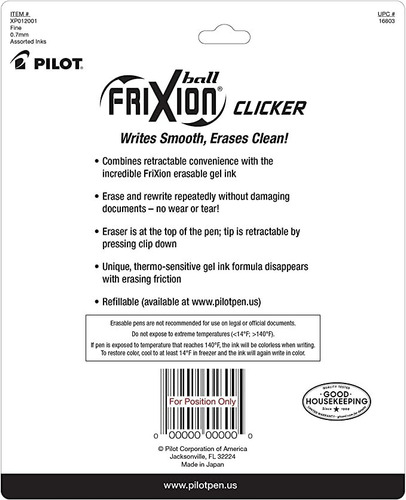 Imagen 3 de 4 de Boligrafos Pilot Frixion - Borrables Ideales Para Rocketbook